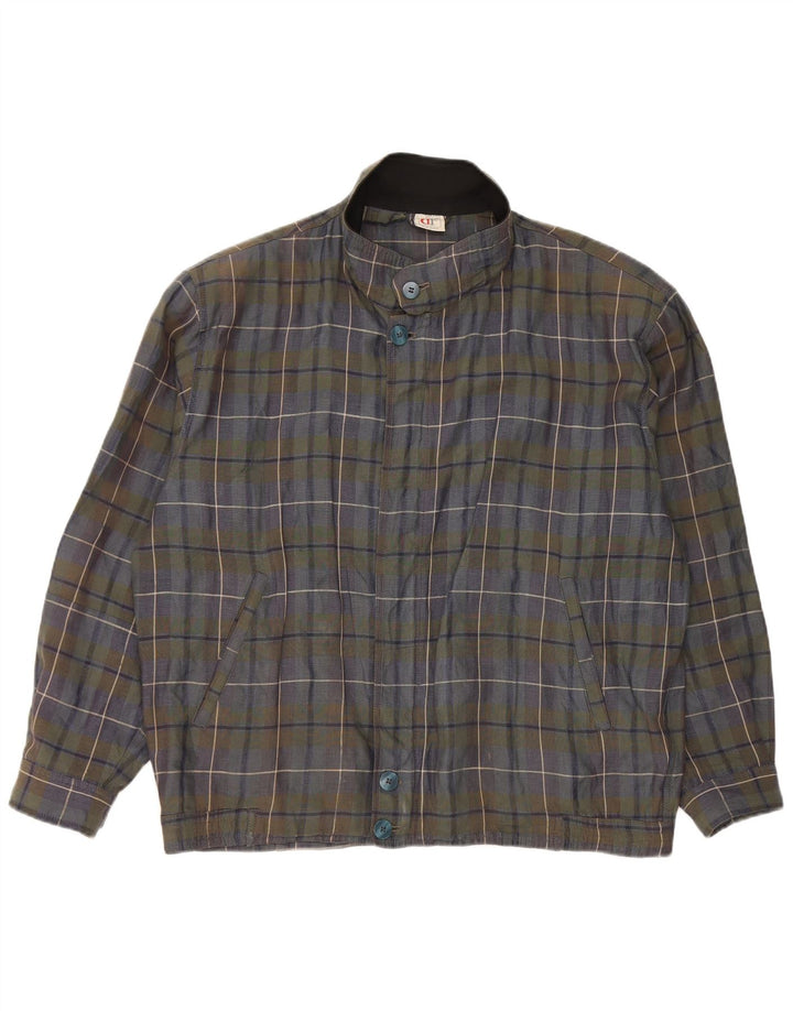 Belfe Ανδρικό μπουφάν μπουφάν UK 40 Large Navy Blue Check