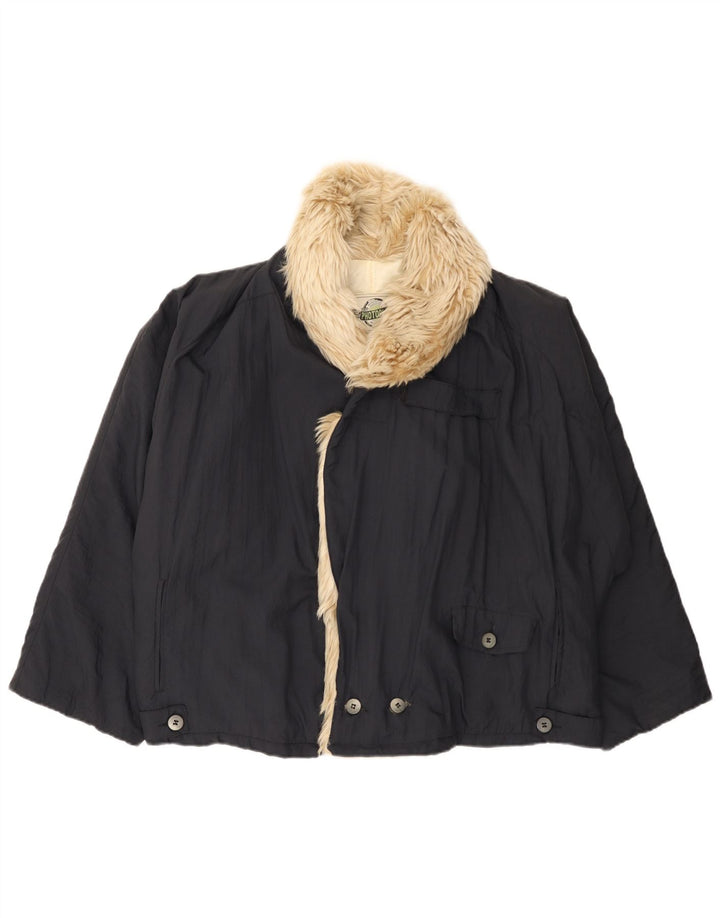 Vintage Ανδρικό μπουφάν με διπλό στήθος Loose Fit Bomber UK 38 Medium Navy Blue