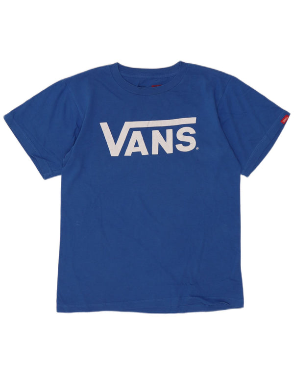 Vans Womens Classic Fit Graphic T-Shirt Top UK 6 XS Blue