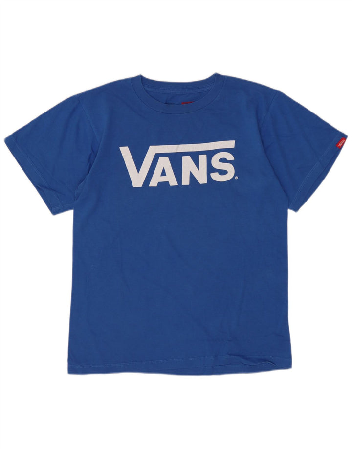 Vans Womens Classic Fit Graphic T-Shirt Top UK 6 XS Blue