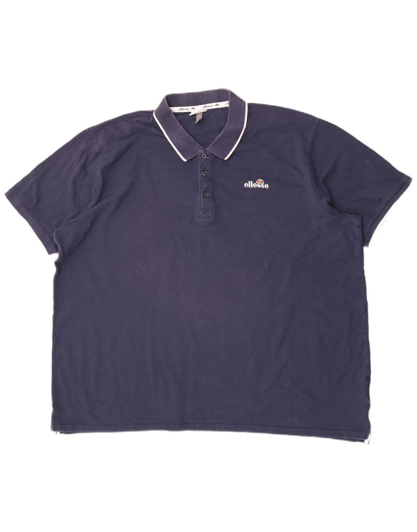 Ellesse Ανδρικό Πόλο Μπλουζάκι 3XL Navy Blue Βαμβακερό