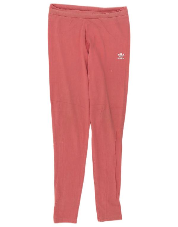 Γυναικείο κολάν Adidas UK 12 Μεσαίο ροζ βαμβακερό