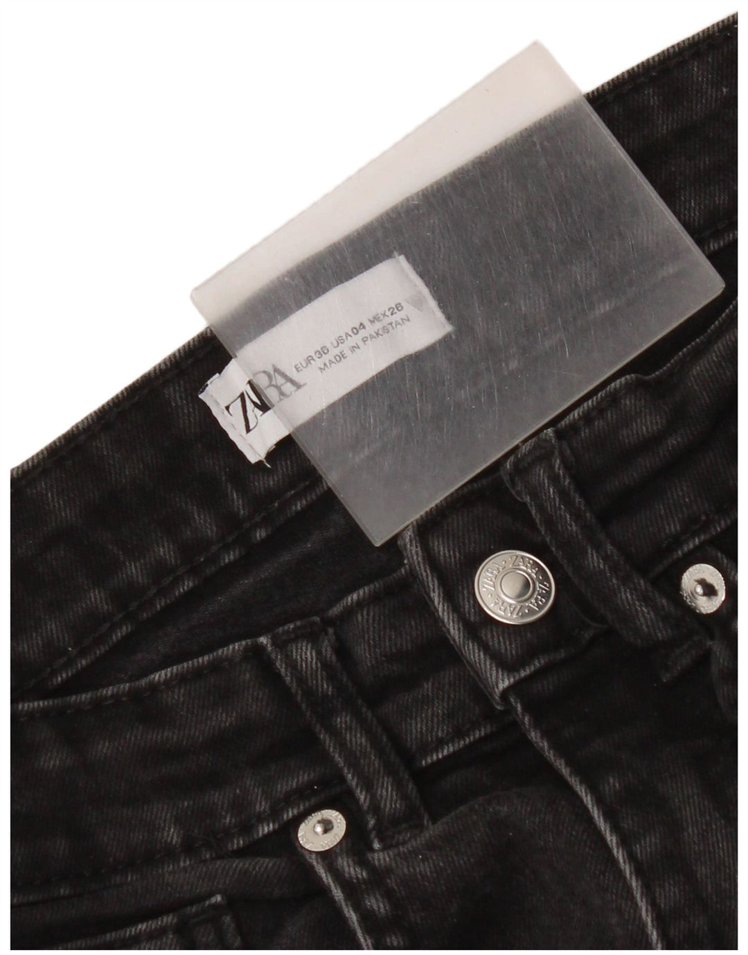 Zara Γυναικείο Τζιν μποτάκι EU 36 XS W26 L25 Μαύρο