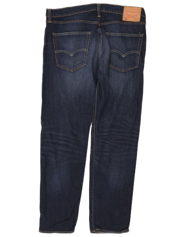 Levi's Mens 502 Tapered Jeans W36 L32 Navy Blue Cotton