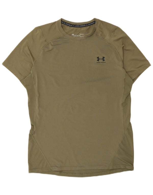 Ανδρικό μπλουζάκι Under Armour Heat Gear Top μεγάλο χακί πολυεστέρας