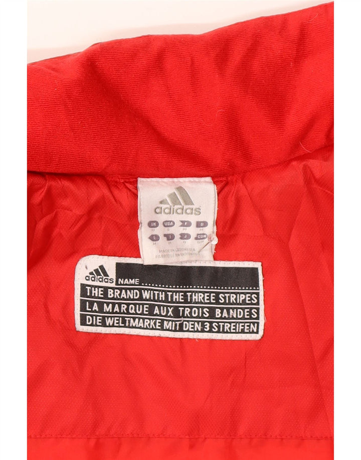 Adidas Ανδρικό μπουφάν με επένδυση UK 38 μεσαίου κόκκινου χρώματος πολυεστέρας