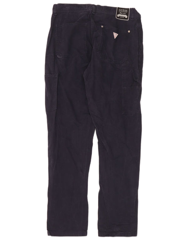 Ανδρικό παντελόνι Guess Straight Cargo W32 L32 Navy Blue
