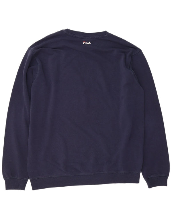 Ανδρικό γραφικό φούτερ FILA Jumper XL Navy Blue Cotton