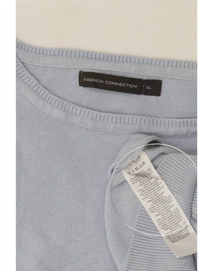 Ανδρικό πουλόβερ French Connection Boat Neck Jumper XL Μπλε βαμβακερό