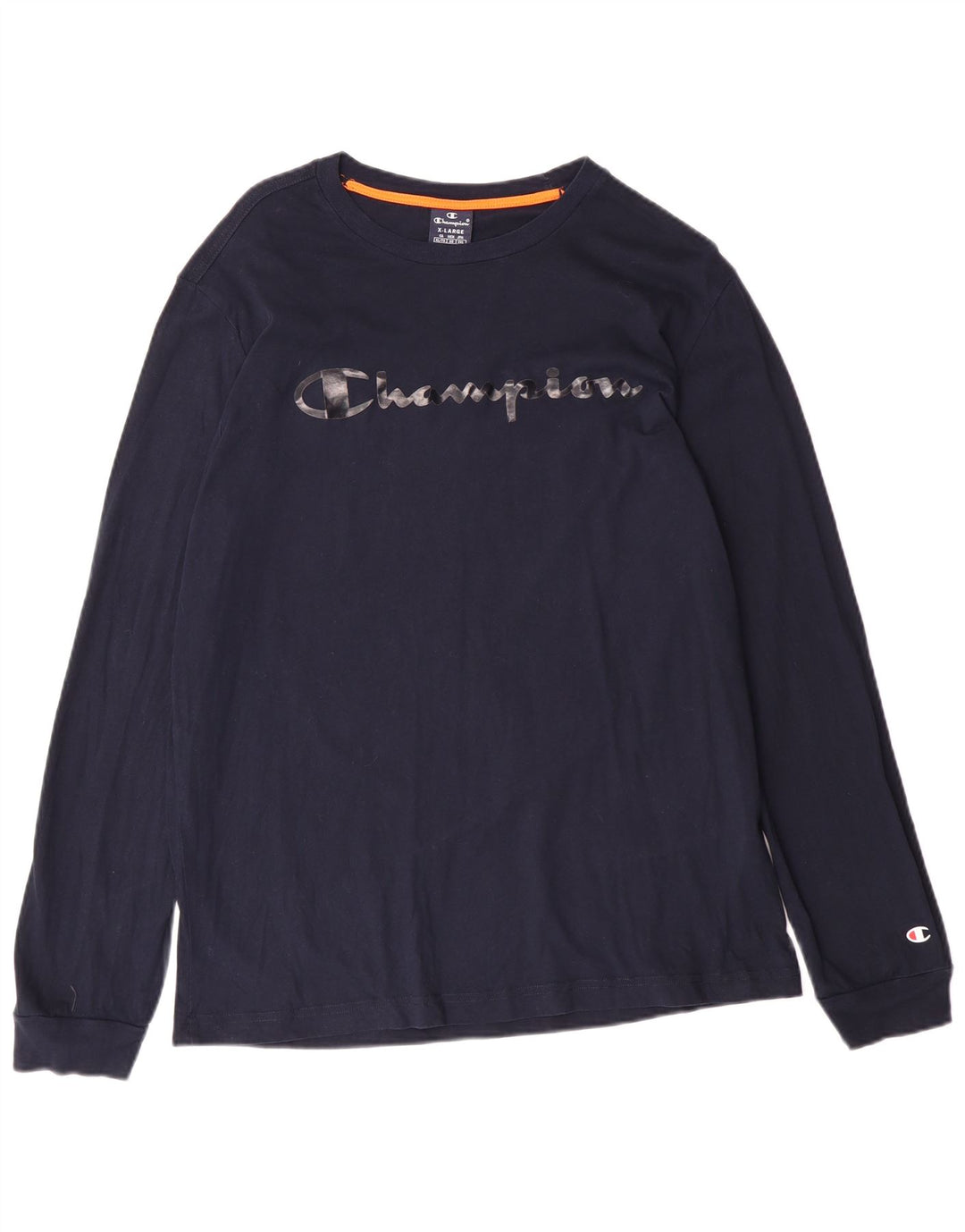 Champion Γυναικείο γραφικό T-Shirt Top XL Navy Blue Cotton