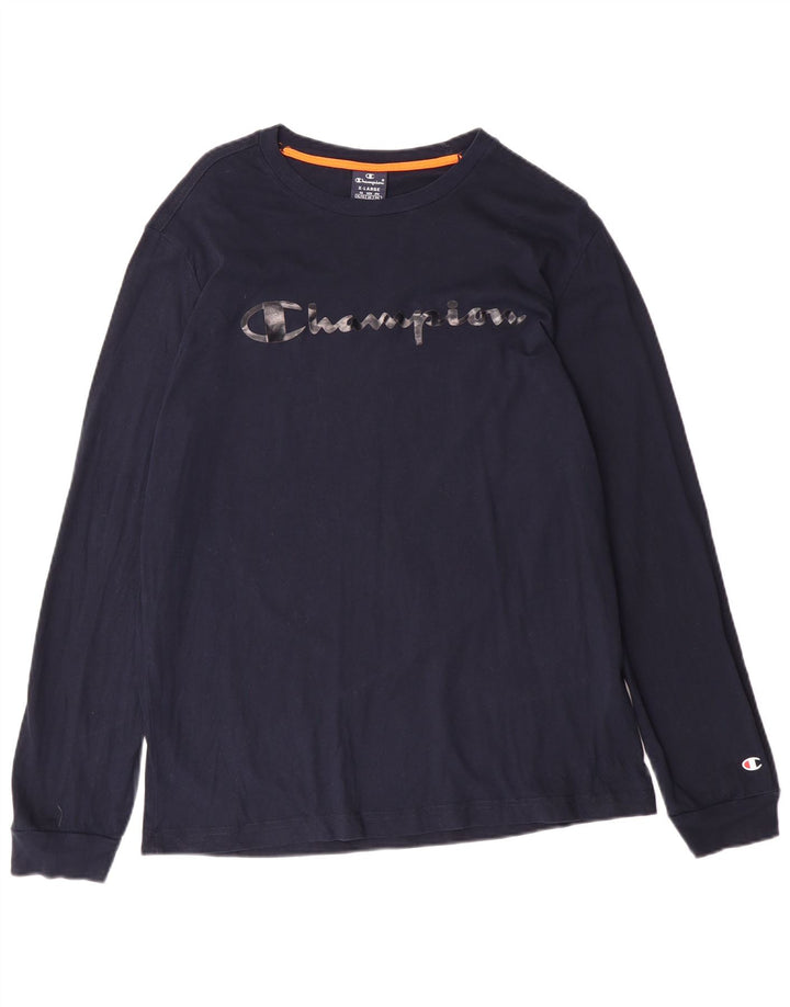 Champion Γυναικείο γραφικό T-Shirt Top XL Navy Blue Cotton