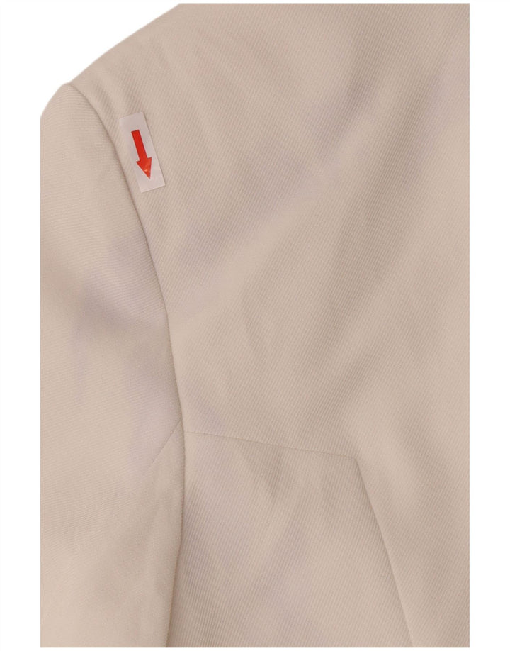 Jurgen Michaelsen Γυναικείο σακάκι με 3 κουμπιά UK 10 Small White Polyester