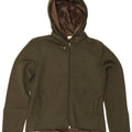 Γυναικείο πλεκτό μπουφάν με κουκούλα Pinko UK 10 Small Khaki Wool