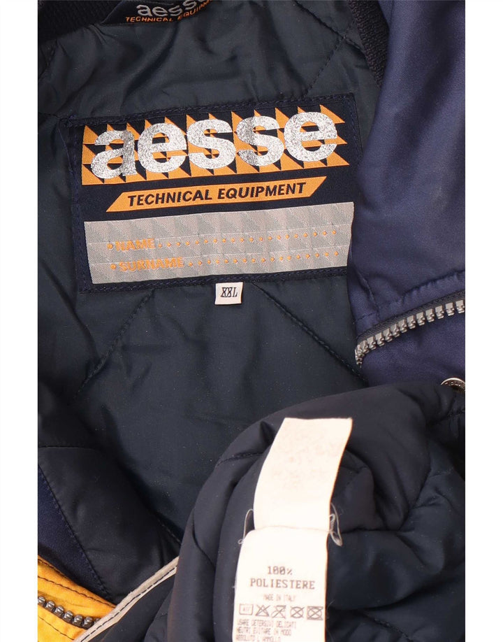 Aesse Ανδρικό μπουφάν σκι UK 44 2XL Navy Blue Colorblock Πολυεστέρας