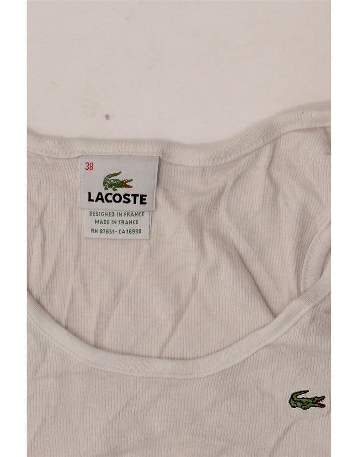 Γυναικείο Γιλέκο Lacoste Top Size 38 Μεσαίο Λευκό Βαμβακερό