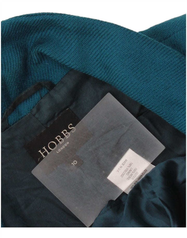 Hobbs Γυναικείο σακάκι σακάκι 2 κουμπιών UK 10 Small Blue Wool