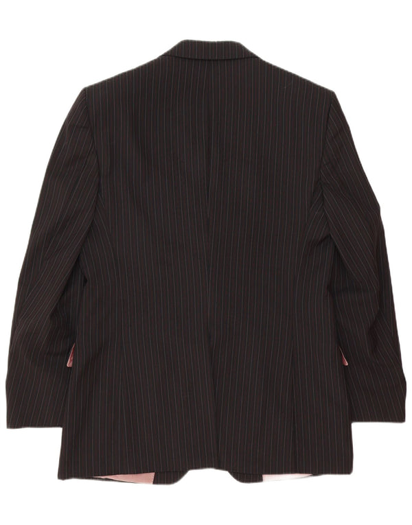 Hugo Boss Ανδρικό σακάκι σακάκι με 3 κουμπιά IT 52 XL Κλασικό μάλλινο μαύρο ρίγες