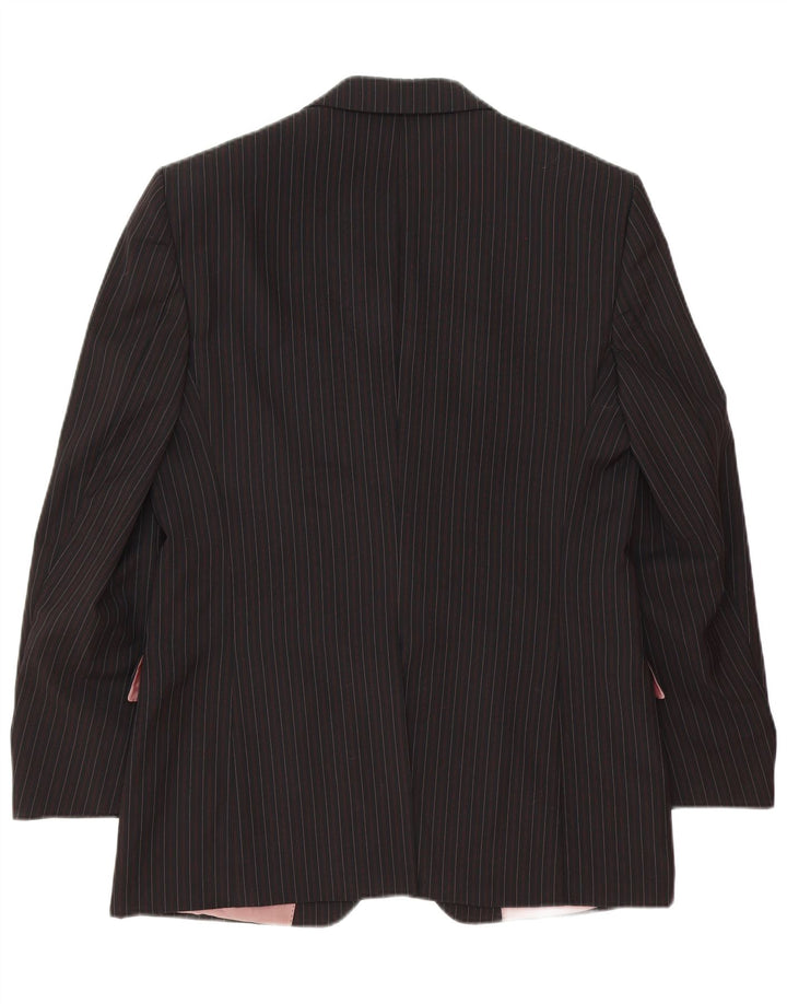 Hugo Boss Ανδρικό σακάκι σακάκι με 3 κουμπιά IT 52 XL Κλασικό μάλλινο μαύρο ρίγες
