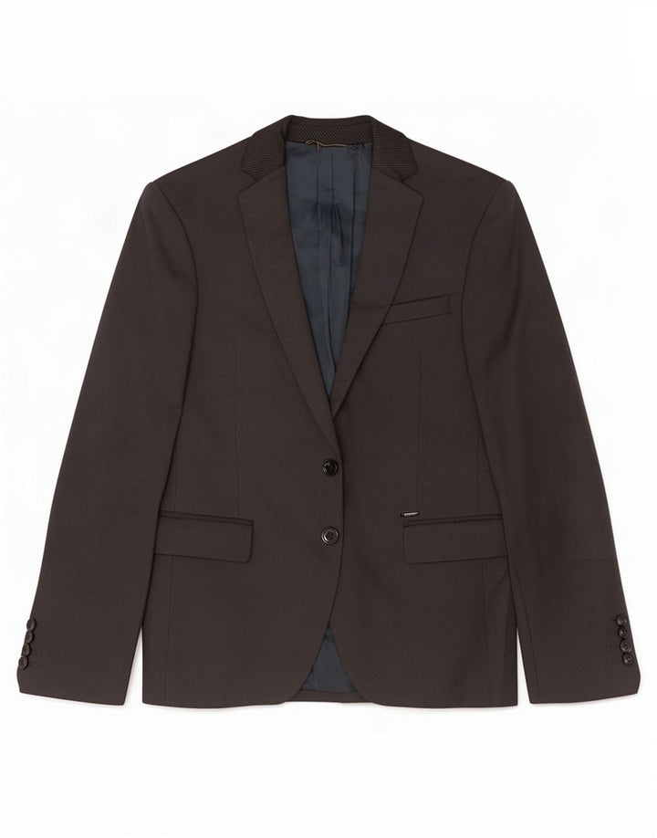Zara Ανδρικό σακάκι μπλέιζερ με 2 κουμπιά EU 44 XS Γκρι βαμβακερό