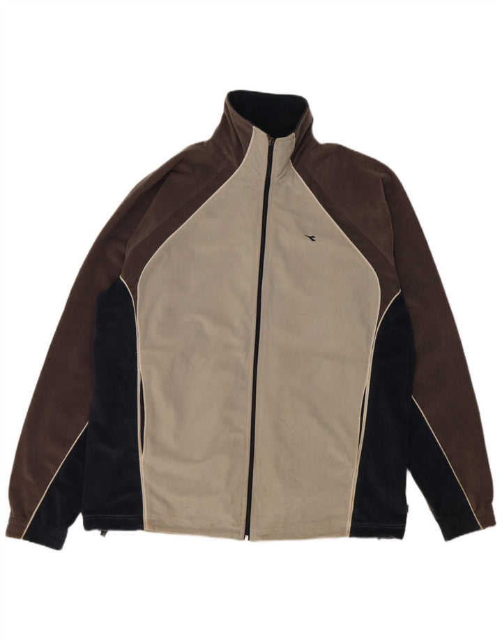 Ανδρική φόρμα Diadora Top Jacket UK 46 XL Grey Colourblock Polyester
