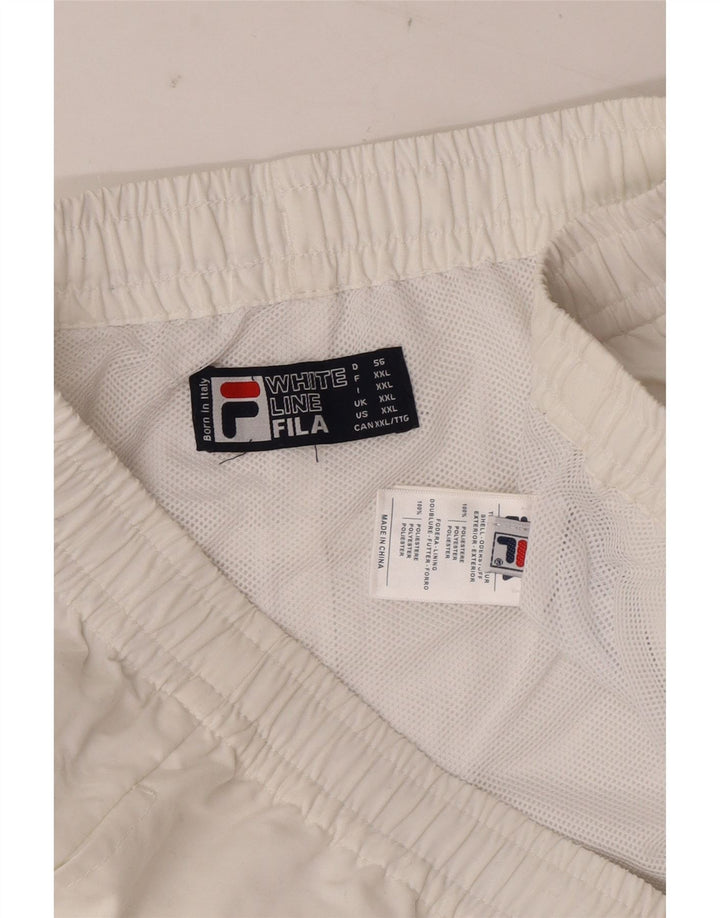 Ανδρικό αθλητικό σορτς Fila 2XL Λευκό Πολυεστέρα