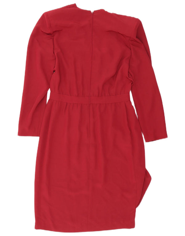 Γυναικείο μακρυμάνικο φόρεμα Luisa Spagnoli UK 14 Medium Burgundy