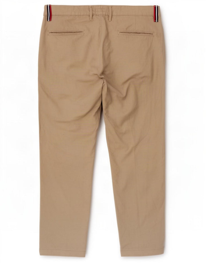 Fred Perry Γυναικείο Cropped Παντελόνι W31 L25 Μπεζ βαμβακερό