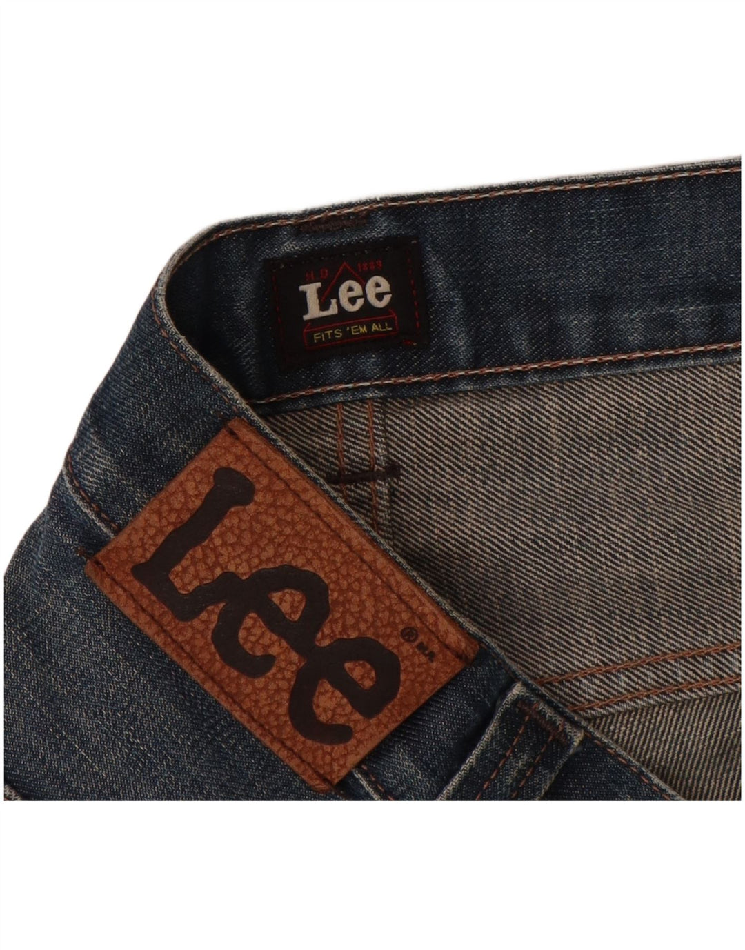 LEE Boys Distressed Slim Jeans 11-12 ετών W26 L30 Blue Cotton
