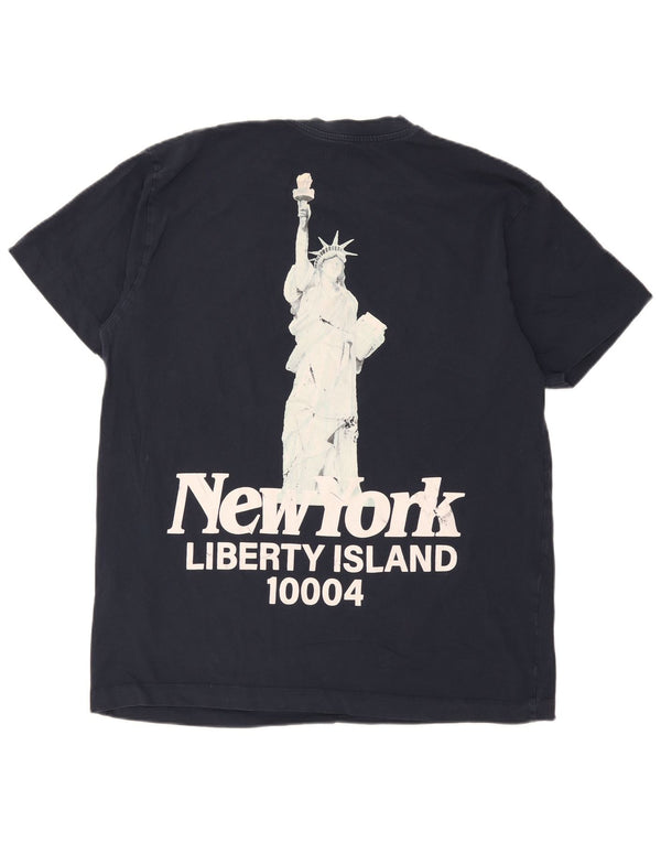 Jack & Jones Ανδρικό γραφικό μπλουζάκι Top 2XL Navy Blue Cotton