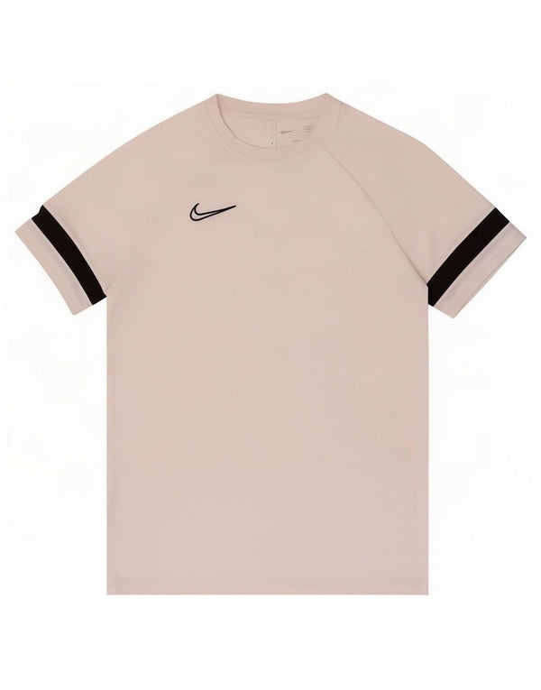 Nike Mens Dri Fit T-Shirt Top Large White Colourblock Polyester