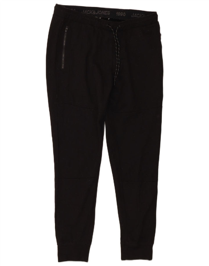 Jack & Jones Ανδρική αθλητική φόρμα παντελόνι Joggers μεγάλο μαύρο πολυεστέρα