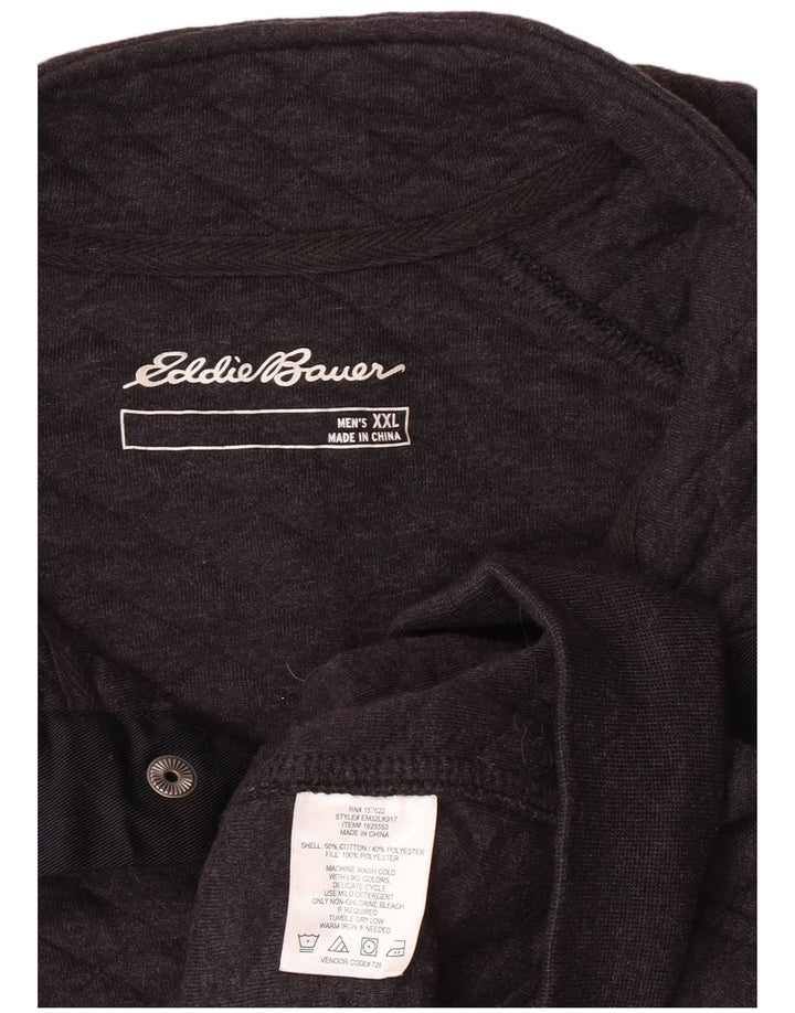 Eddie Bauer Ανδρικό φούτερ με λαιμόκοψη 2XL γκρι γεωμετρικό βαμβάκι