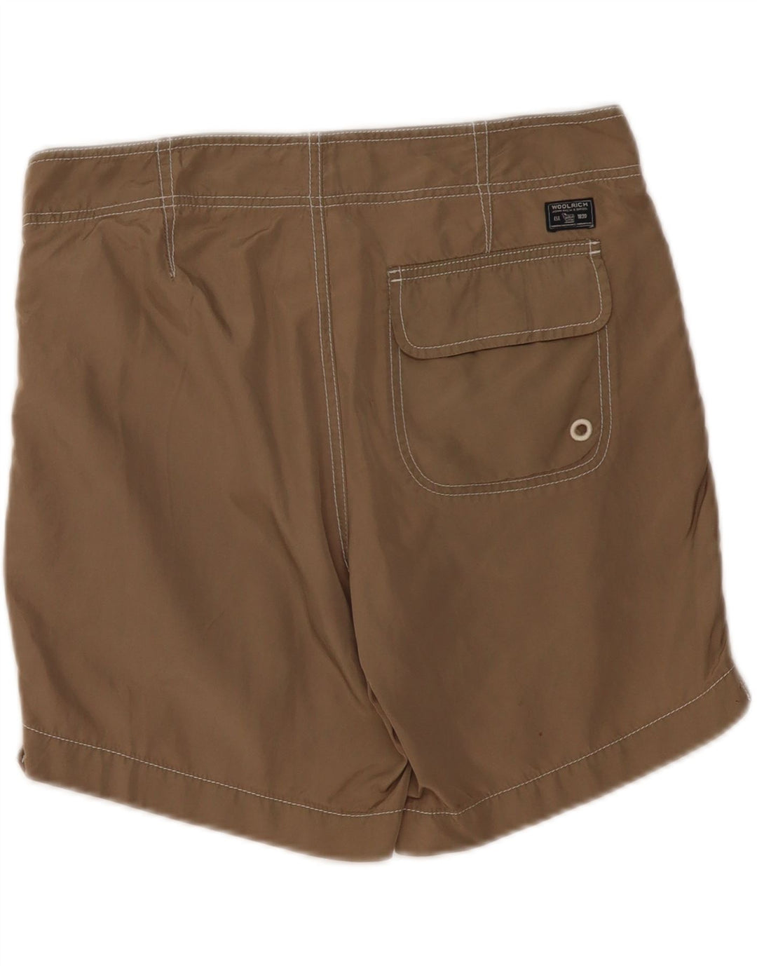 Ανδρικό σορτς κολύμβησης Woolrich σε μεσαίο καφέ πολυεστέρα