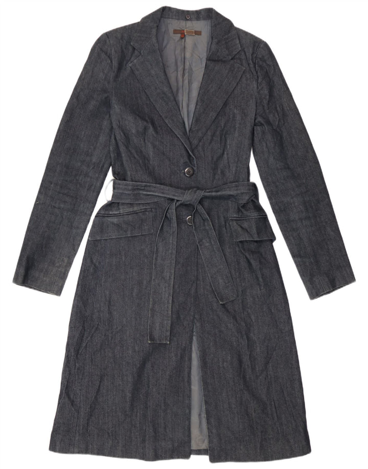 Zara Γυναικείο Πανωφόρι UK 12 Medium Navy Blue Cotton