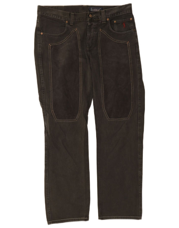 Ανδρικό ίσιο casual παντελόνι Jeckerson W34 L30 Γκρι βαμβακερό