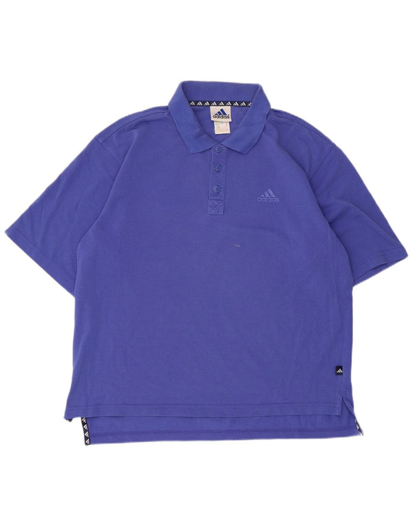 Ανδρικό μπλουζάκι Adidas Polo UK 40/42 Βαμβακερό μεσαίο μωβ