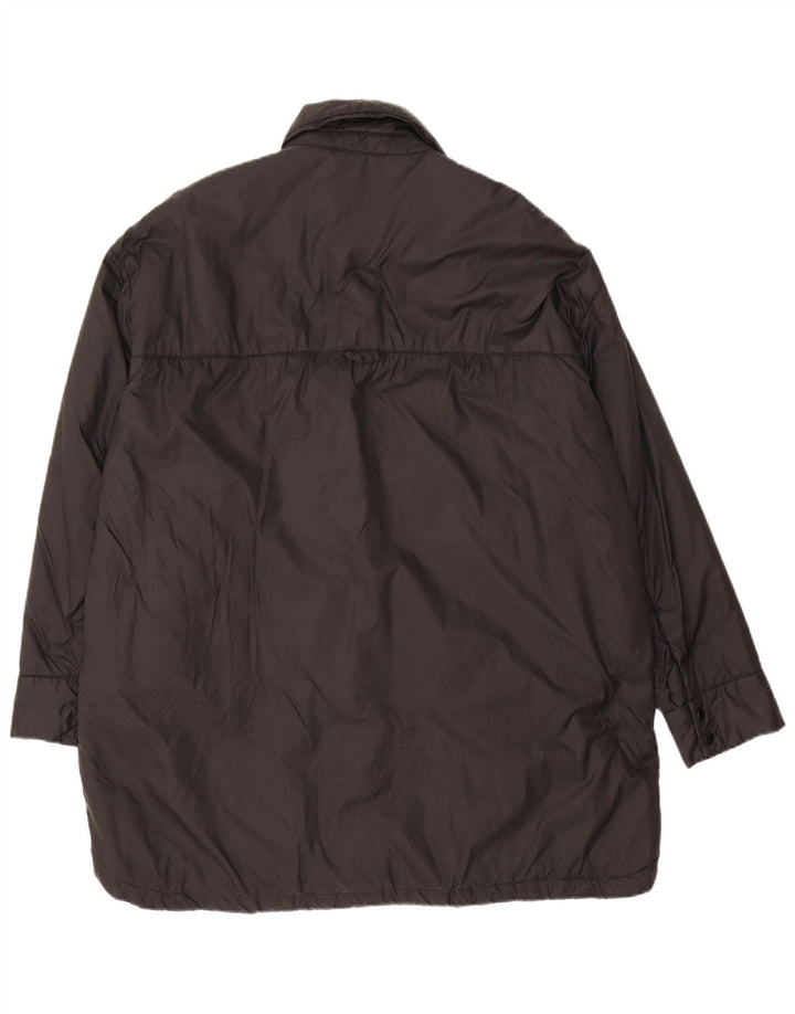 Zara Γυναικείο παλτό αντιανεμικό UK 14 Medium Black Polyester