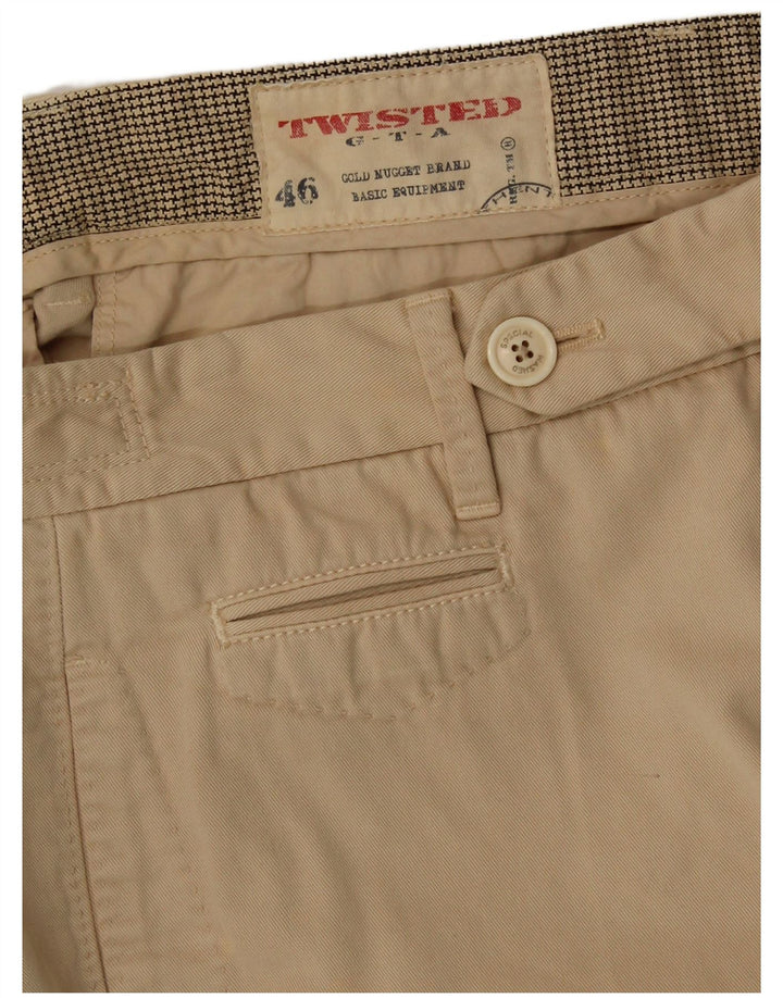 TWISTED TAILOR Ανδρικό σορτς Chino IT 46 Small W30 Beige βαμβακερό