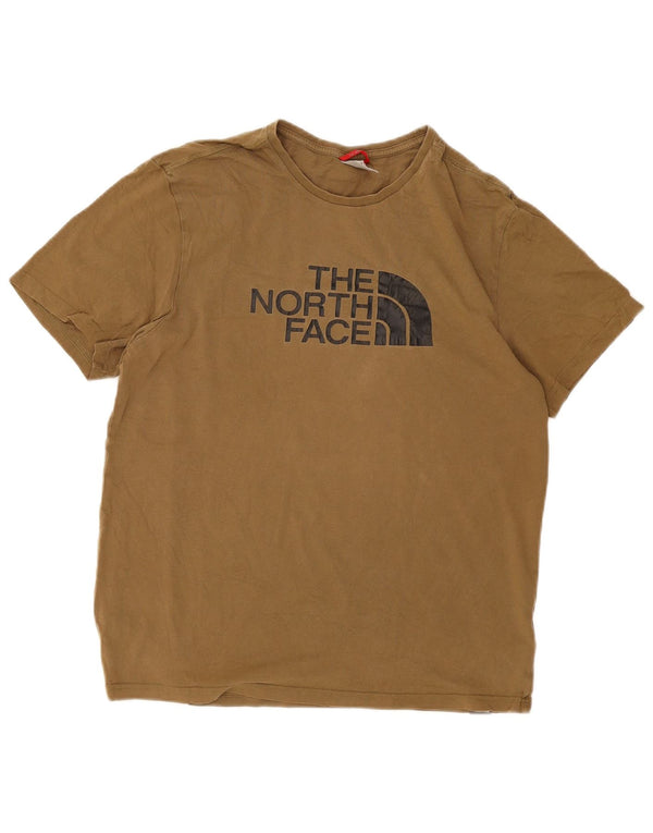 Ανδρικό γραφικό T-Shirt North Face Top Medium Khaki Cotton