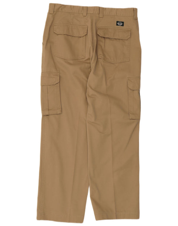 Dockers Mens Khakis Straight Cargo Παντελόνι W36 L29 Μπεζ Βαμβακερό