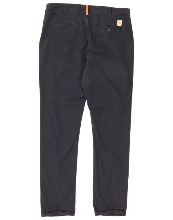 Ανδρικό Slim Chino Παντελόνι Superdry XL W36 L31 Navy Blue Cotton