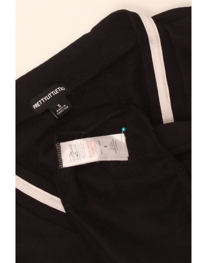 Prettylittlething Γυναικείο Γραφικό Φούτερ Jumper UK 10 Small Black