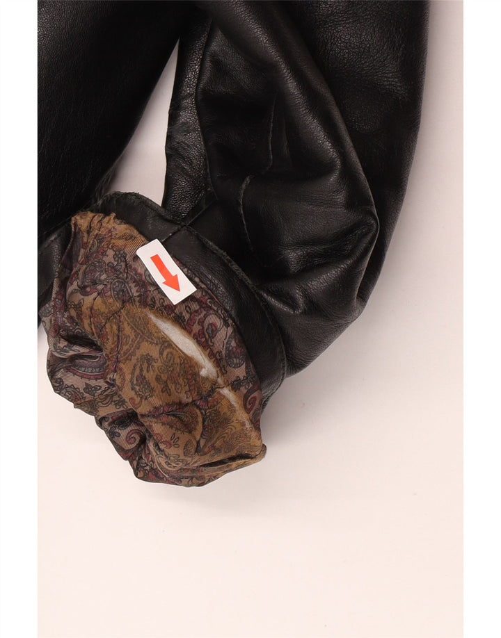 Vintage Ανδρικό Δερμάτινο Μπουφάν UK 36 Small Black Leather