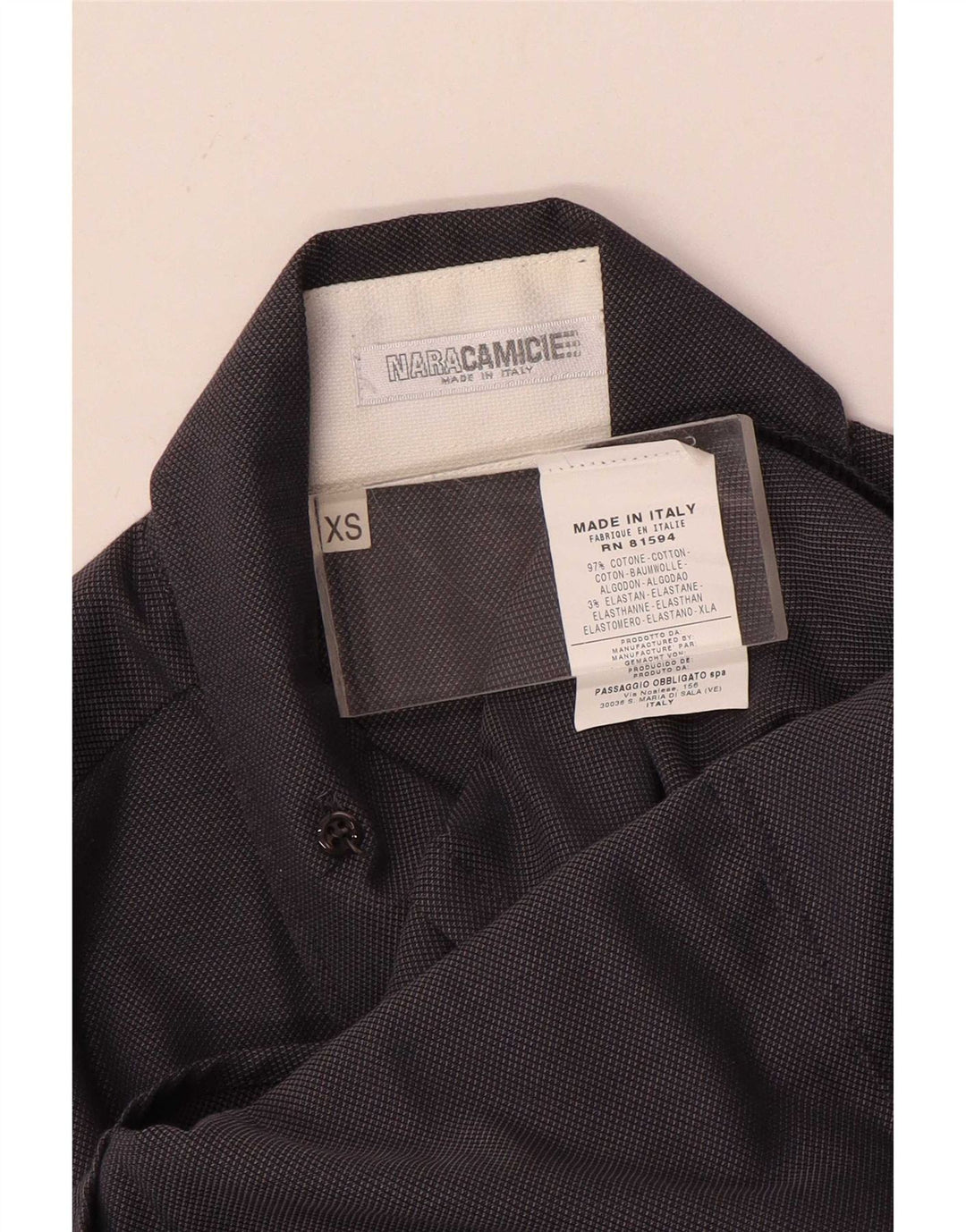 Ανδρικό πουκάμισο Naracamicie XS Navy Blue Cotton