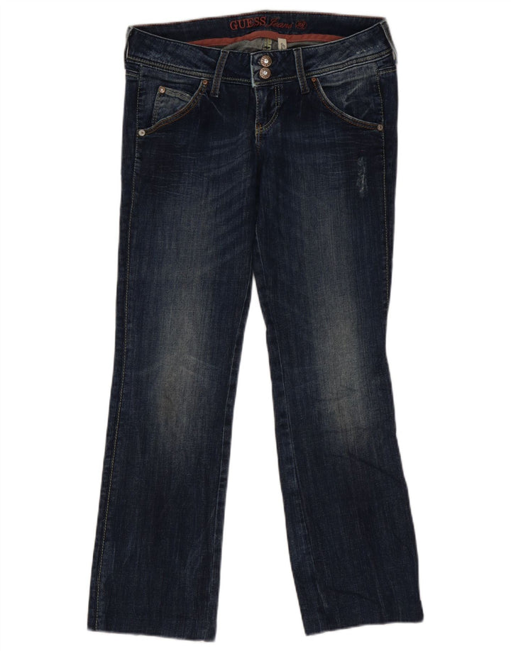 Guess Womens Regular Straight Jeans W28 L27 Navy Blue Cotton