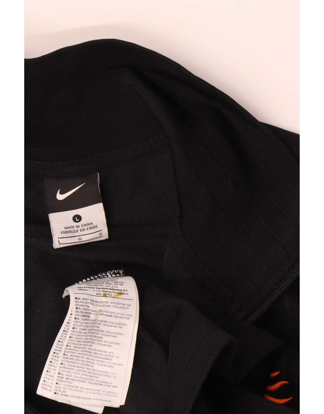 Ανδρική φόρμα Nike γραφική KNVB Μπουφάν με μεγάλο μαύρο ρίγες πολυεστέρας
