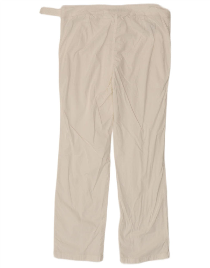 Sergio Tacchini Γυναικείο ίσιο παντελόνι Chino IT 44 Medium W30 L27 Λευκό