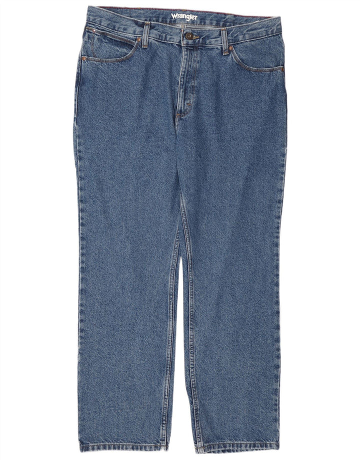 Ανδρικό τζιν Wrangler ίσιο W38 L30 Μπλε βαμβακερό