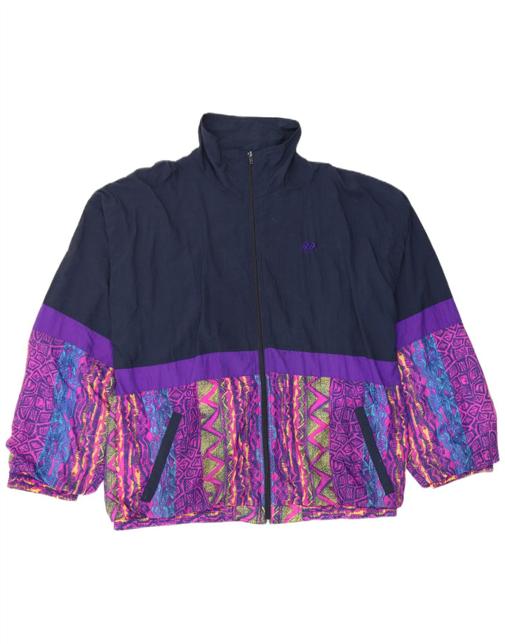 Ανδρική φόρμα VINTAGE Top Jacket UK 46/48 XL Navy Blue Colorblock Nylon