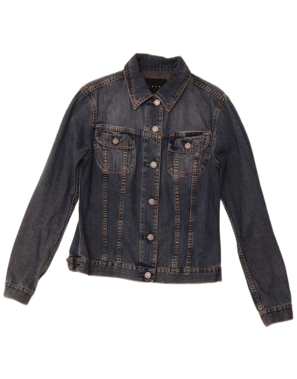 Γυναικείο τζιν μπουφάν SISLEY UK 10 Small Navy Blue Cotton